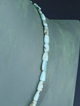 20" Navajo Single Strand Larimar Nugget Necklace