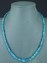 21" Navajo Single Strand Egyptian Turquoise Necklace