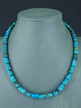Navajo 18" Turquoise Bone Bead Necklace