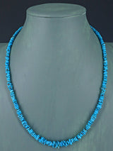21" Navajo Single Strand Egyptian Turquoise Necklace