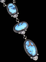 Navajo Natural Golden Hill Turquoise Lariat Necklace - PuebloDirect.com