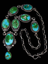 Native American Jewelry Sonoran Gold Turquoise Lariat Necklace