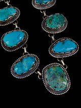 Navajo Lone Mountain and Carico Turquoise Choker Necklace - PuebloDirect.com