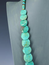 Native American Jewelry Turquoise Disc Necklace - PuebloDirect.com