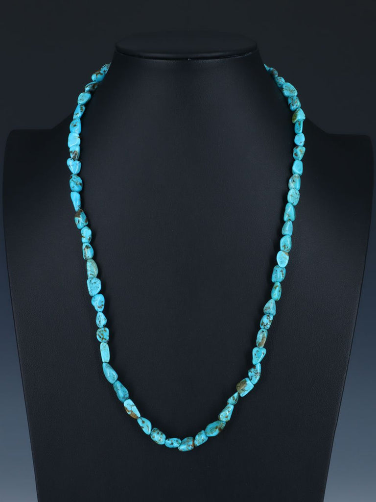24" Native American Jewelry Single Strand Turquoise Necklace - PuebloDirect.com