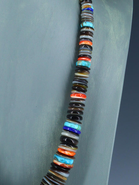 Native American Indian Jewelry Single Strand Multistone Necklace - PuebloDirect.com