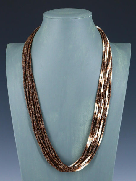 Native American Santo Domingo Ten Strand Heishi Necklace - PuebloDirect.com