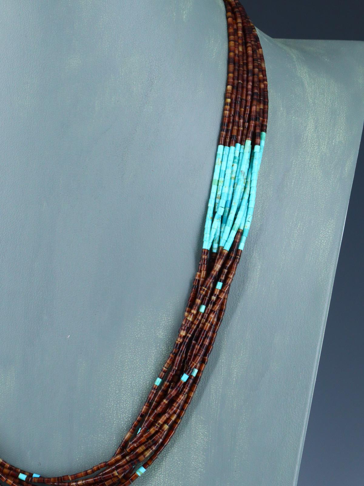 Santo Domingo Heishi MULTI STONE SINGLE STRAND HEISHI NECKLACE By