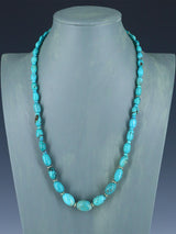 Native American Turquoise Beaded Single Strand Necklace - PuebloDirect.com
