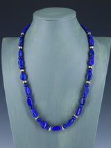 Native American Blue Lapis Beaded Single Strand Necklace - PuebloDirect.com