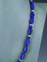 Native American Blue Lapis Beaded Single Strand Necklace - PuebloDirect.com