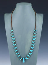 Native American Carved Zuni Fetish Turquoise Bear Necklace - PuebloDirect.com