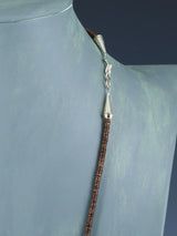 Native American Mother of Pearl Zuni Fetish Carved Bird Necklace - PuebloDirect.com