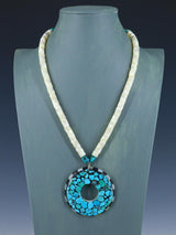 Collier amérindien de mosaïque de jet noir de Saint-Domingue