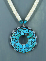 Collier amérindien de mosaïque de jet noir de Saint-Domingue