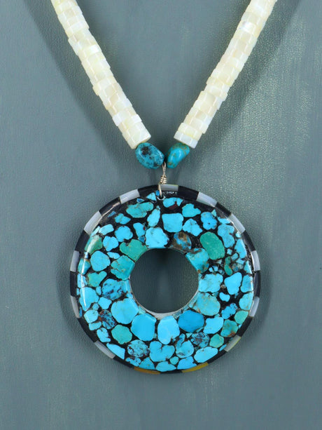 Collier amérindien de mosaïque de jet noir de Saint-Domingue