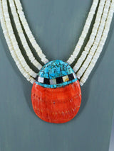 Collier amérindien de mosaïque de jet noir de Saint-Domingue