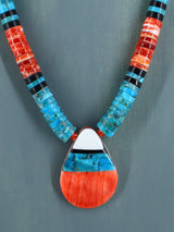 Santo Domingo Turquoise and Spiny Oyster Shell Necklace