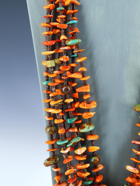 Native American Jewelry Santo Domingo Spiny Oyster Treasure Necklace