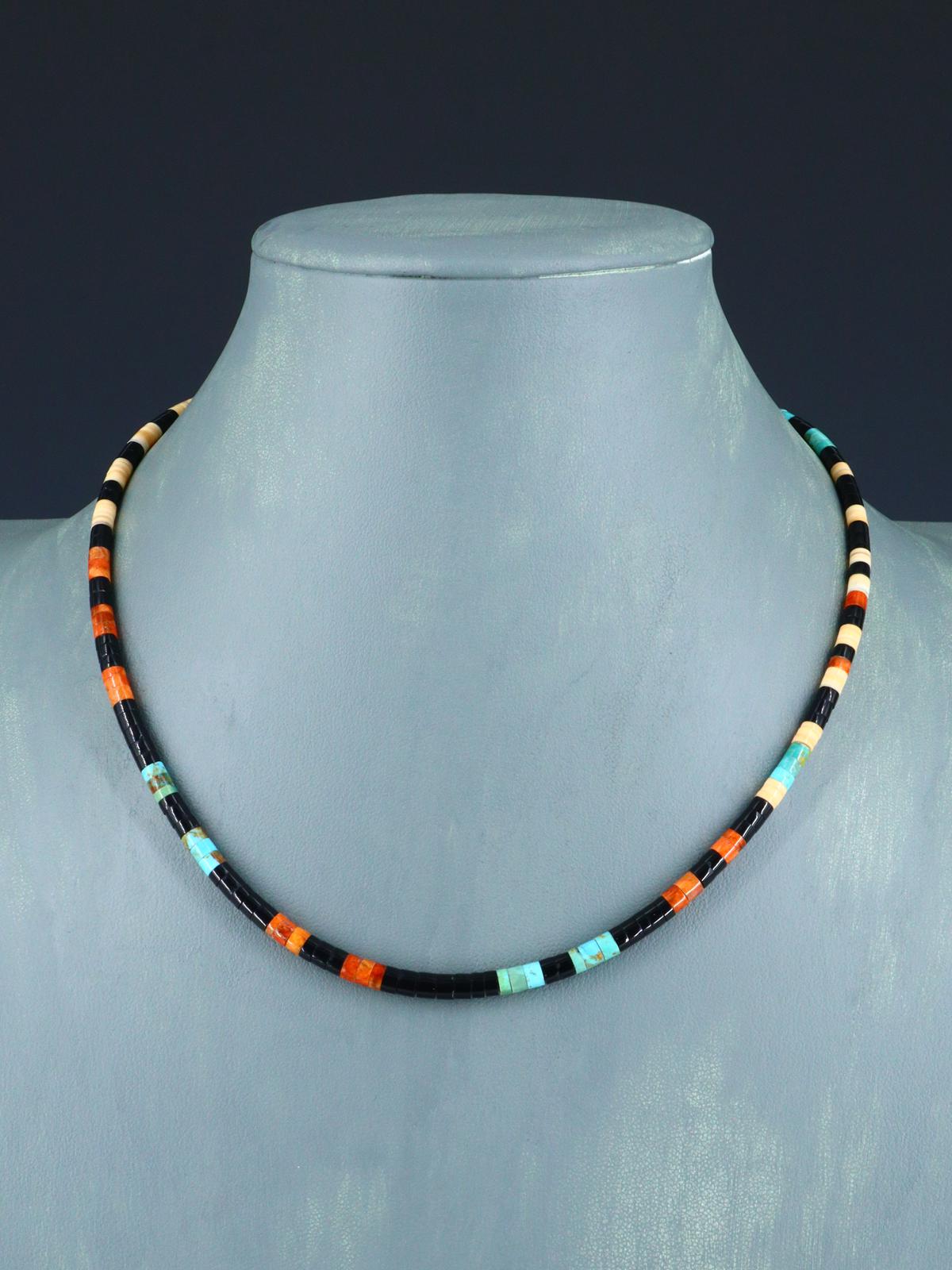 16" Native American Indian Santo Domingo Heishi Necklace