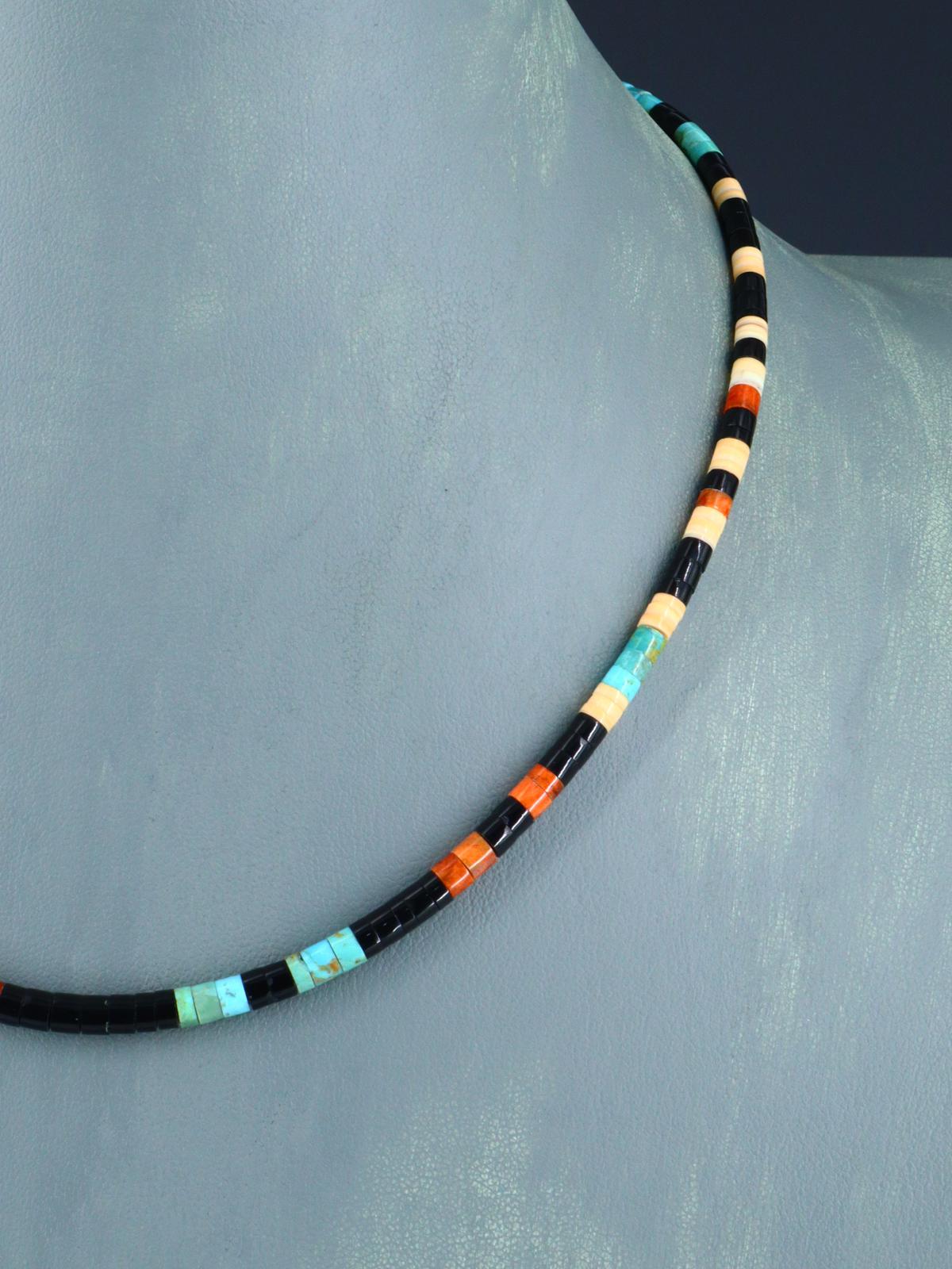 16" Native American Indian Santo Domingo Heishi Necklace