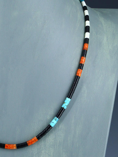 20" Native American Indian Santo Domingo Heishi Necklace