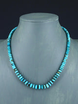 18" Native American Jewelry Single Strand Turquoise Necklace