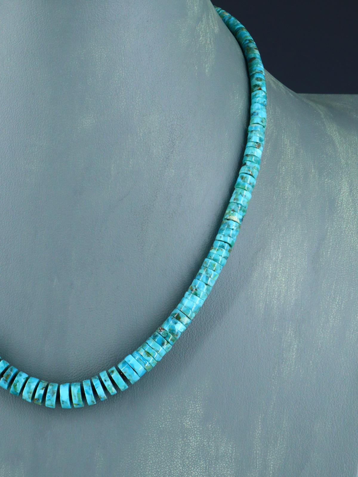 Native American Jewelry Single Strand Turquoise Necklace