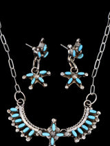 Native American Turquoise Necklace and Earring Set