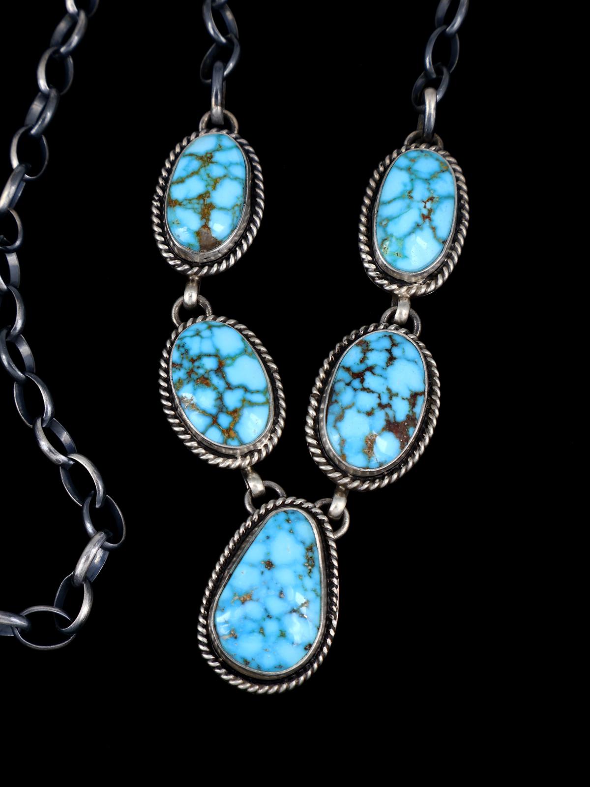 Native American Jewelry Kingman Turquoise Lariat Necklace