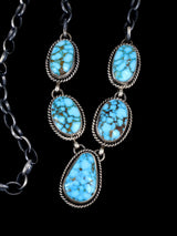 Native American Jewelry Kingman Turquoise Lariat Necklace