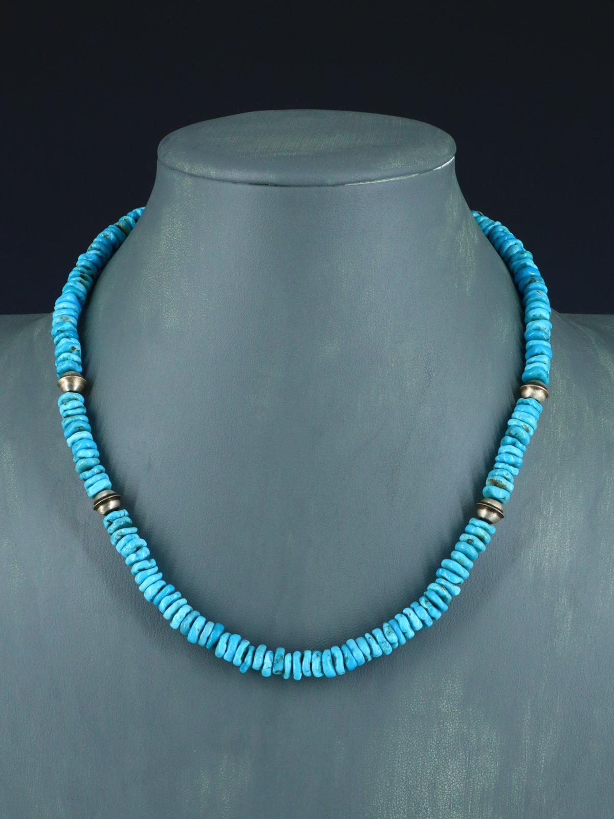 Native American Jewelry Single Strand Turquoise Necklace