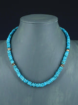 Native American Jewelry Single Strand Turquoise Necklace