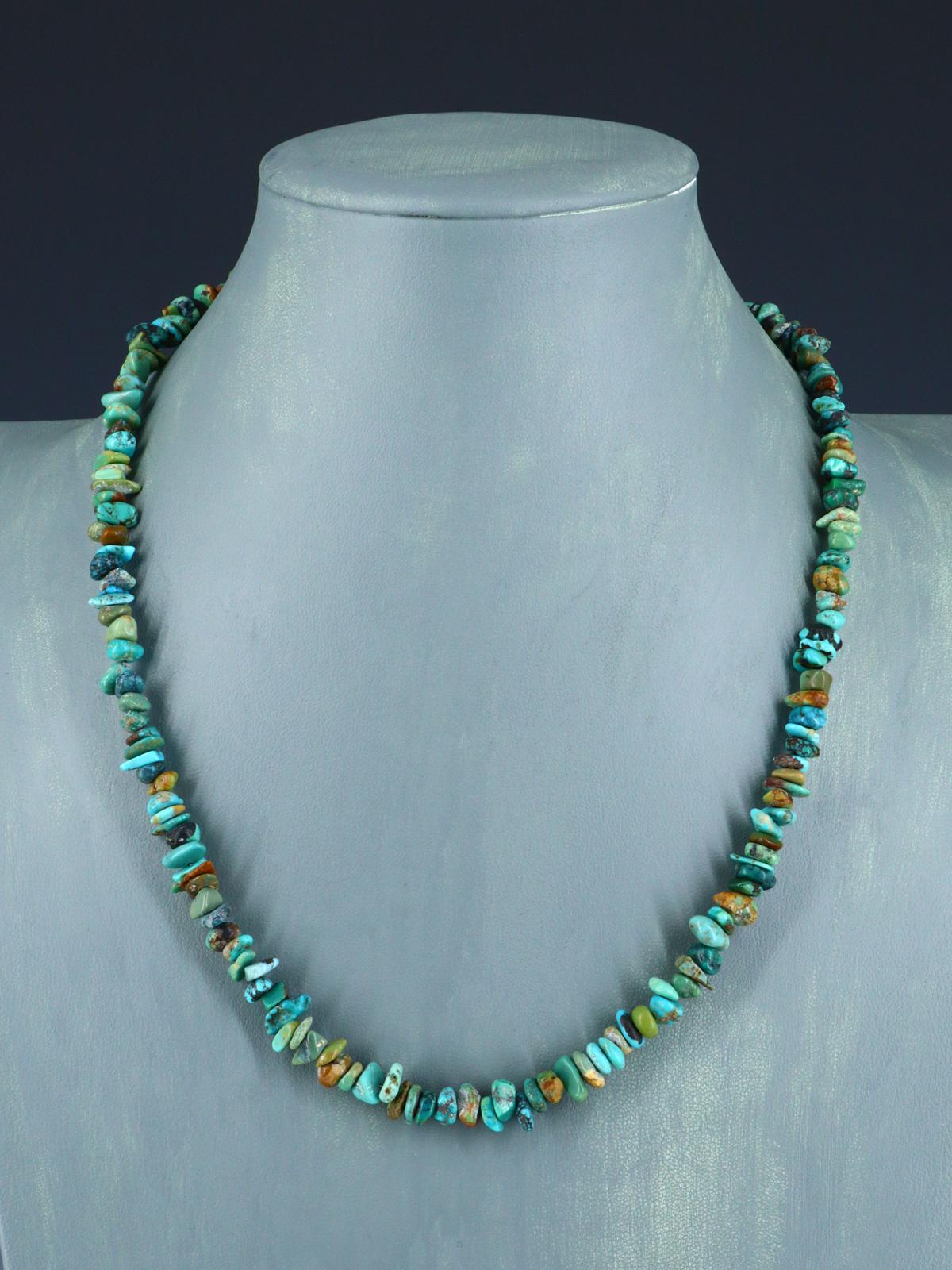Native American Jewelry Single Strand Turquoise Nugget Necklace - PuebloDirect.com