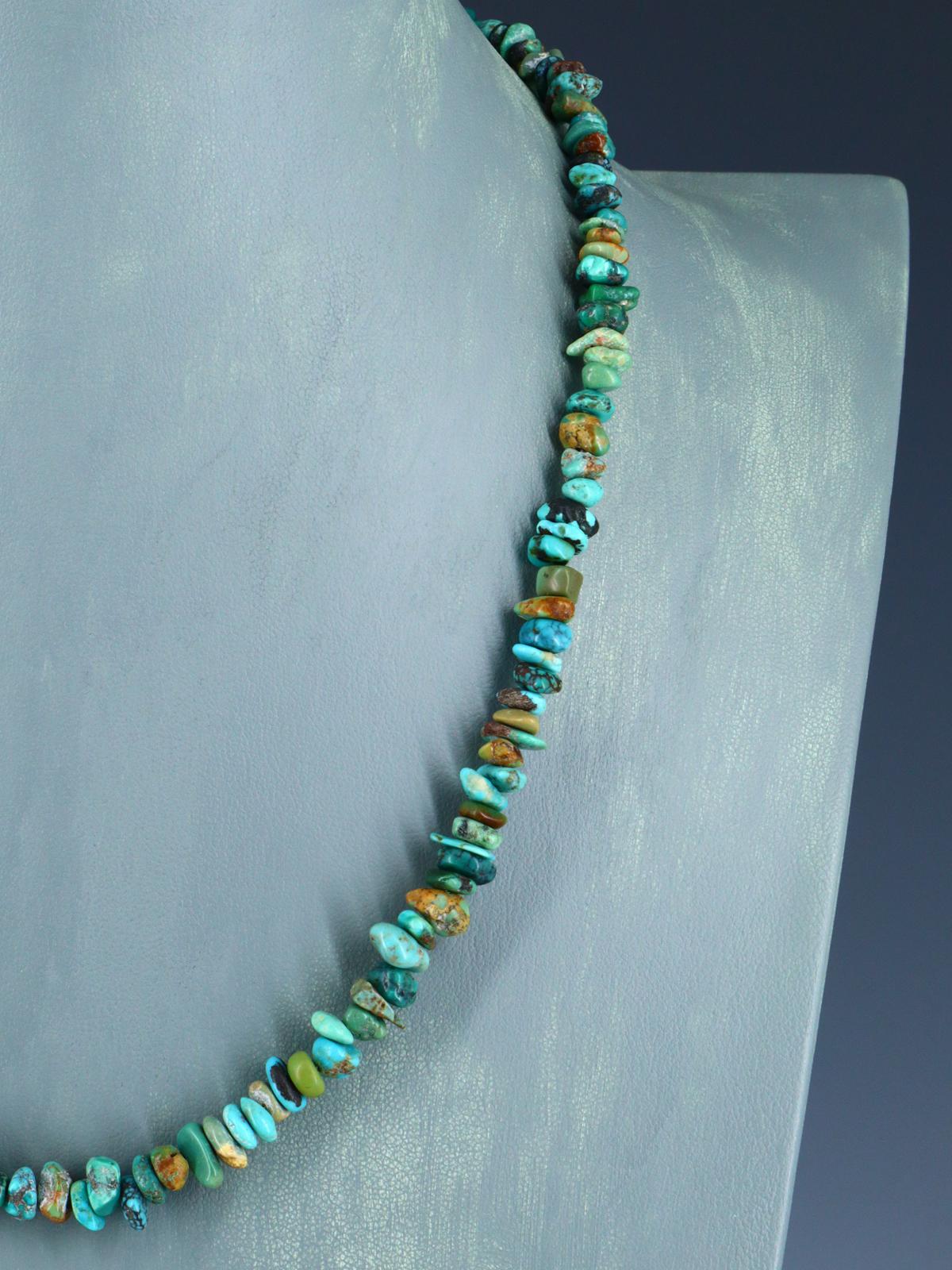 Native American Jewelry Single Strand Turquoise Nugget Necklace