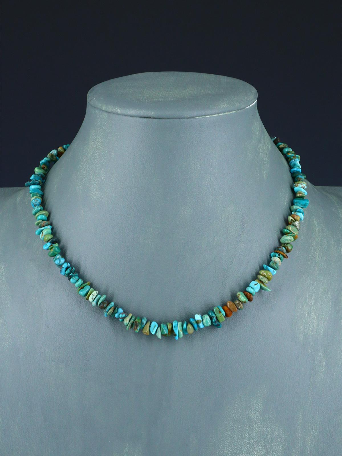 Native American Jewelry Single Strand Turquoise Nugget Necklace