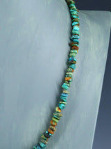 22" Native American Jewelry Single Strand Turquoise Nugget Necklace