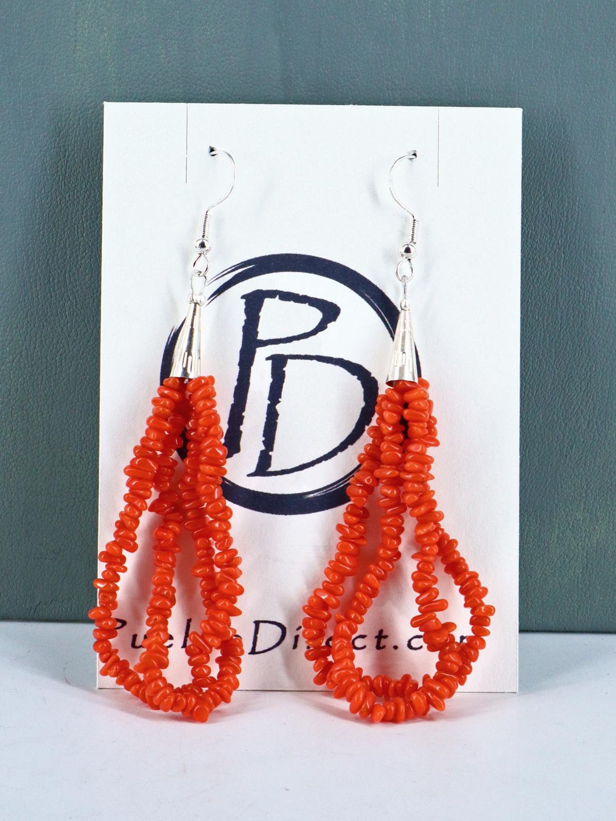 Native American Eleven Strand Coral Necklace