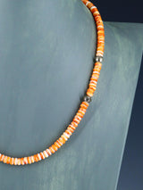 Native American Jewelry Single Strand Spiny Oyster Necklace