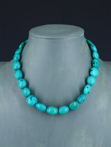 Native American Jewelry Single Strand Turquoise Choker Necklace
