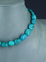 Native American Jewelry Single Strand Turquoise Choker Necklace