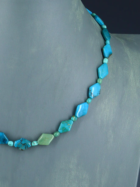 Native American Jewelry Single Strand Turquoise Necklace
