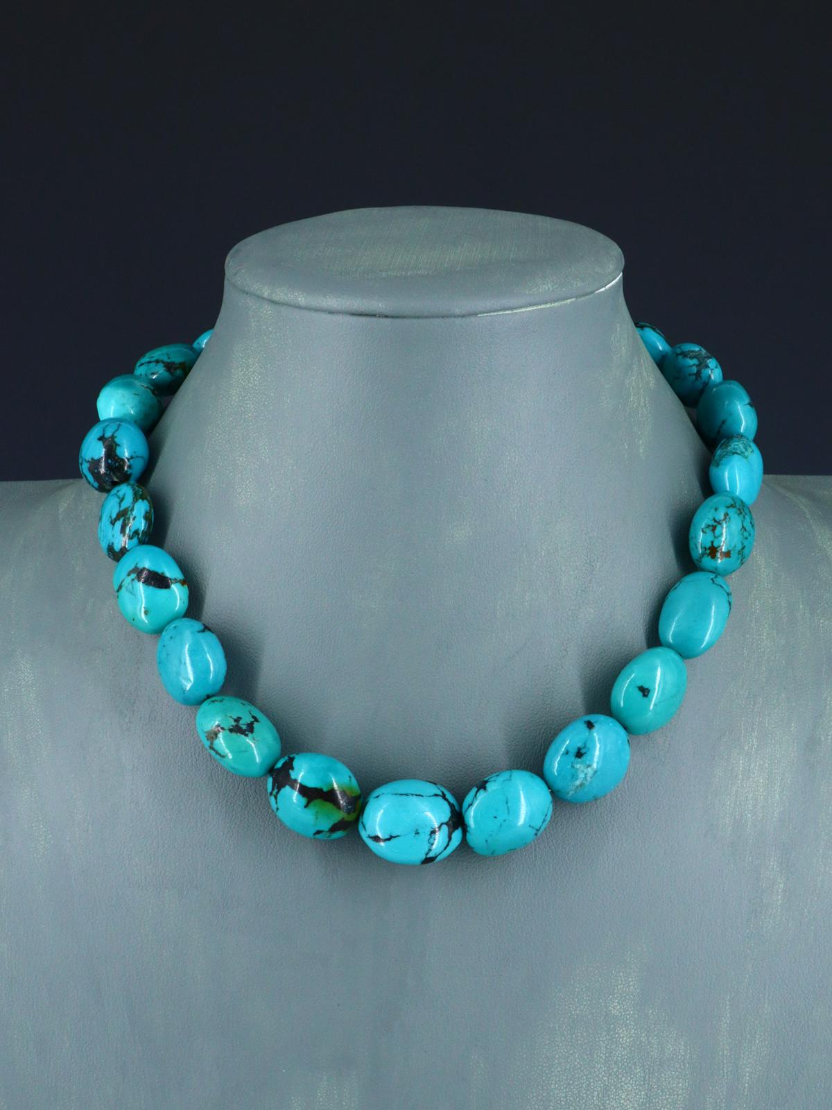 Native American Jewelry Single Strand Turquoise Choker Necklace