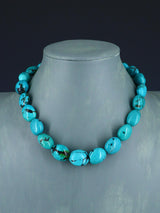 Native American Jewelry Single Strand Turquoise Choker Necklace