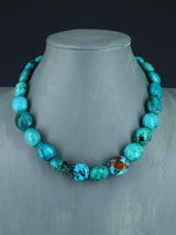 Native American Jewelry Single Strand Turquoise Necklace