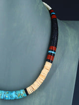 Santo Domingo Shell Heishi and Turquoise Necklace