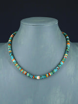 Native American Spiny Oyster and Turquoise Necklace