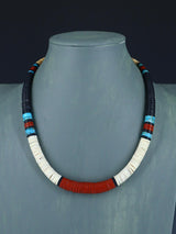 Santo Domingo Shell Heishi and Turquoise Necklace