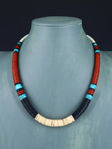 Santo Domingo Shell Heishi and Turquoise Necklace