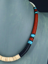 Santo Domingo Shell Heishi and Turquoise Necklace